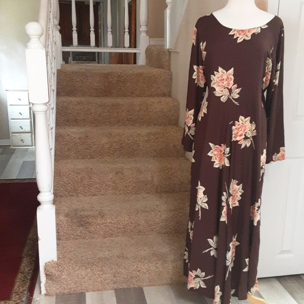 Marrika Nakk Floral Maxi Dress, Sz 12,